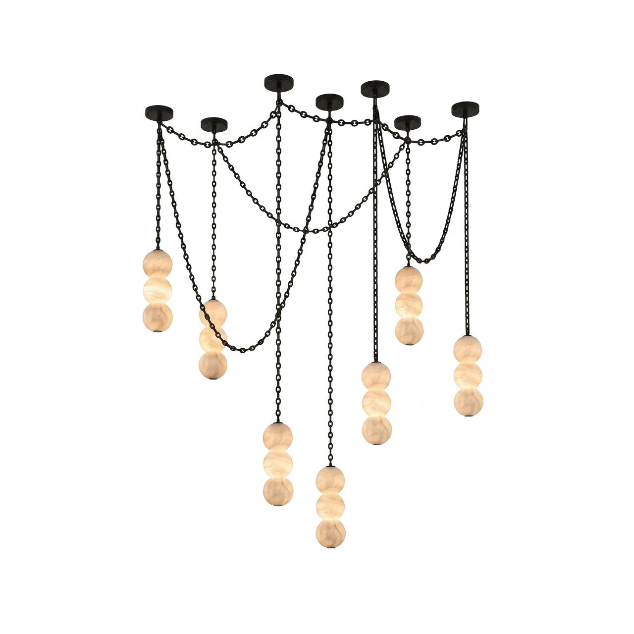 Pearl Chain Alabaster Chandelier