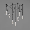 Load image into Gallery viewer, Pearl Chain Alabaster Chandelier
