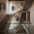 Load image into Gallery viewer, Pearl Chain Alabaster Chandelier
