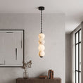 Load image into Gallery viewer, Pearl Chain Alabaster Chandelier
