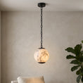 Load image into Gallery viewer, Pearl Chain Alabaster Chandelier
