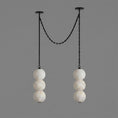 Load image into Gallery viewer, Pearl Chain Alabaster Chandelier
