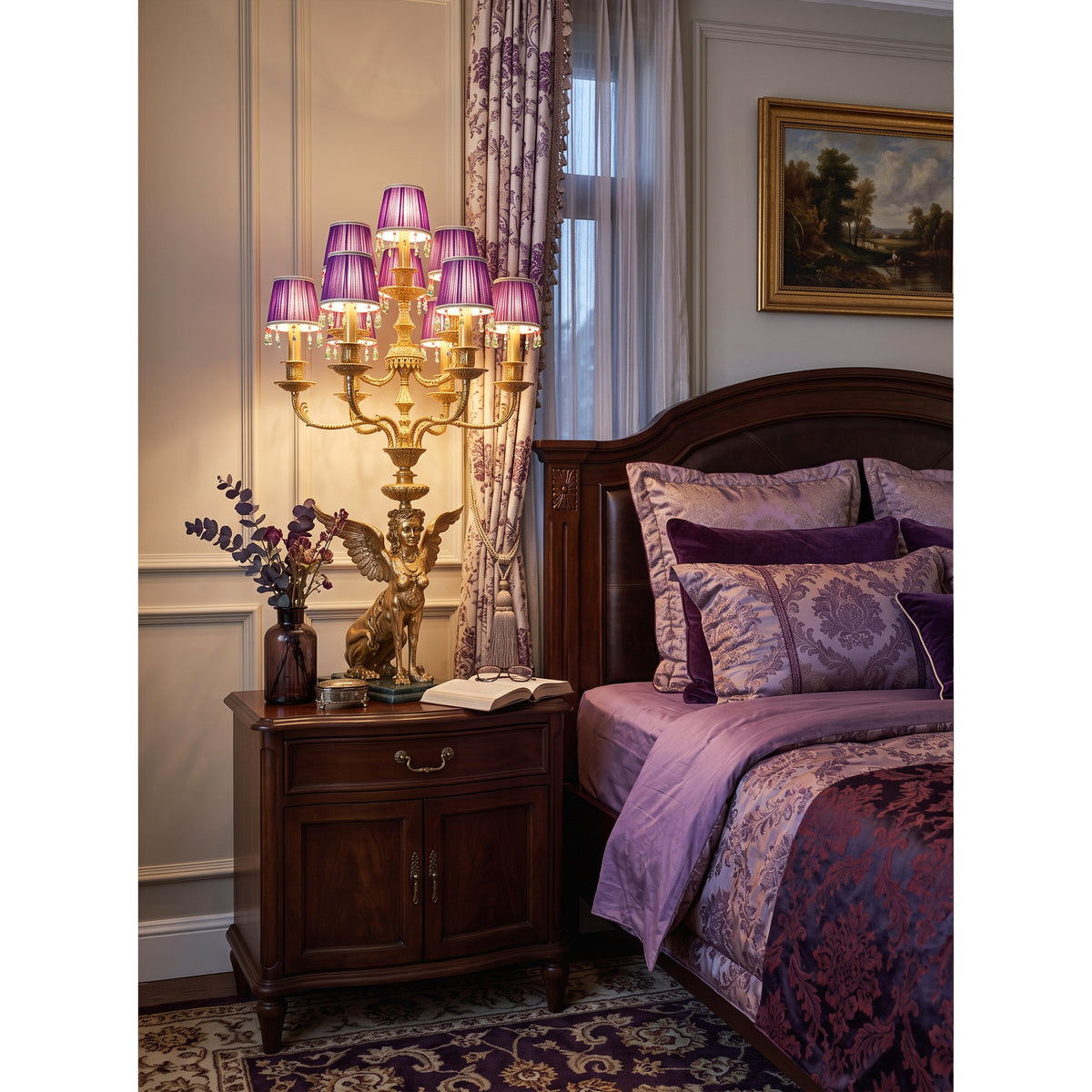 Perky Peacock Angel Table Lamp