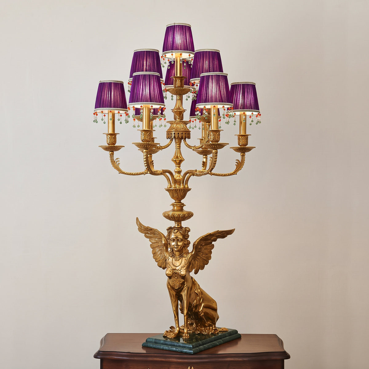 Perky Peacock Angel Table Lamp