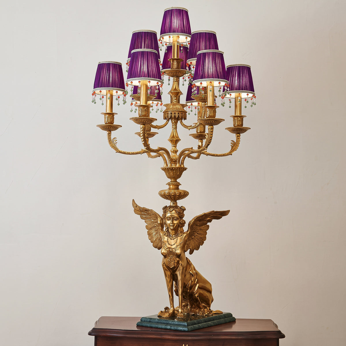 Perky Peacock Angel Table Lamp