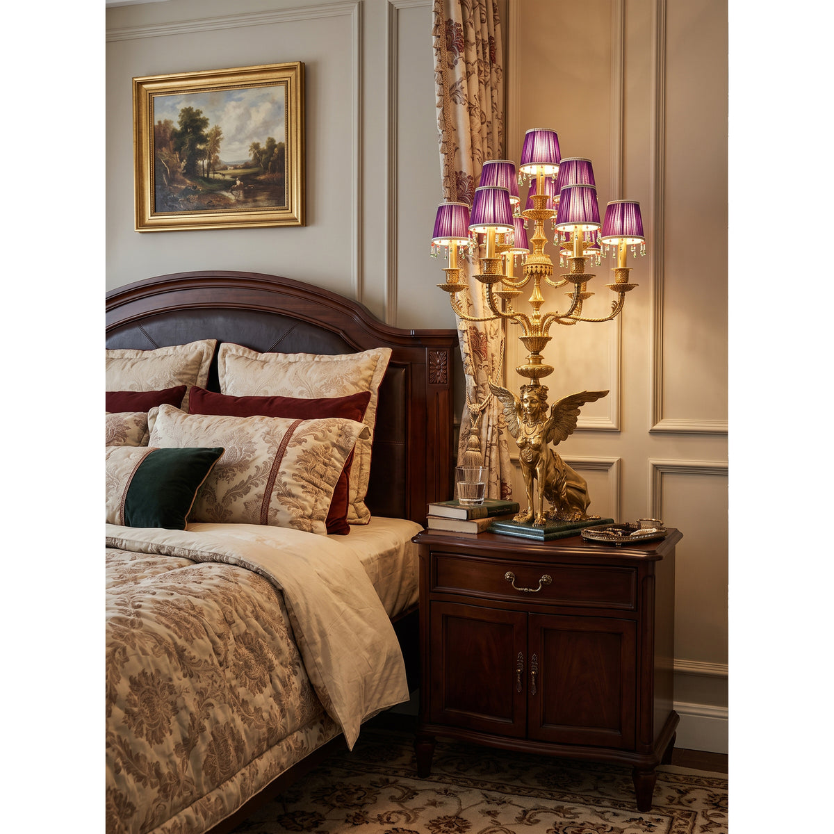 Perky Peacock Angel Table Lamp
