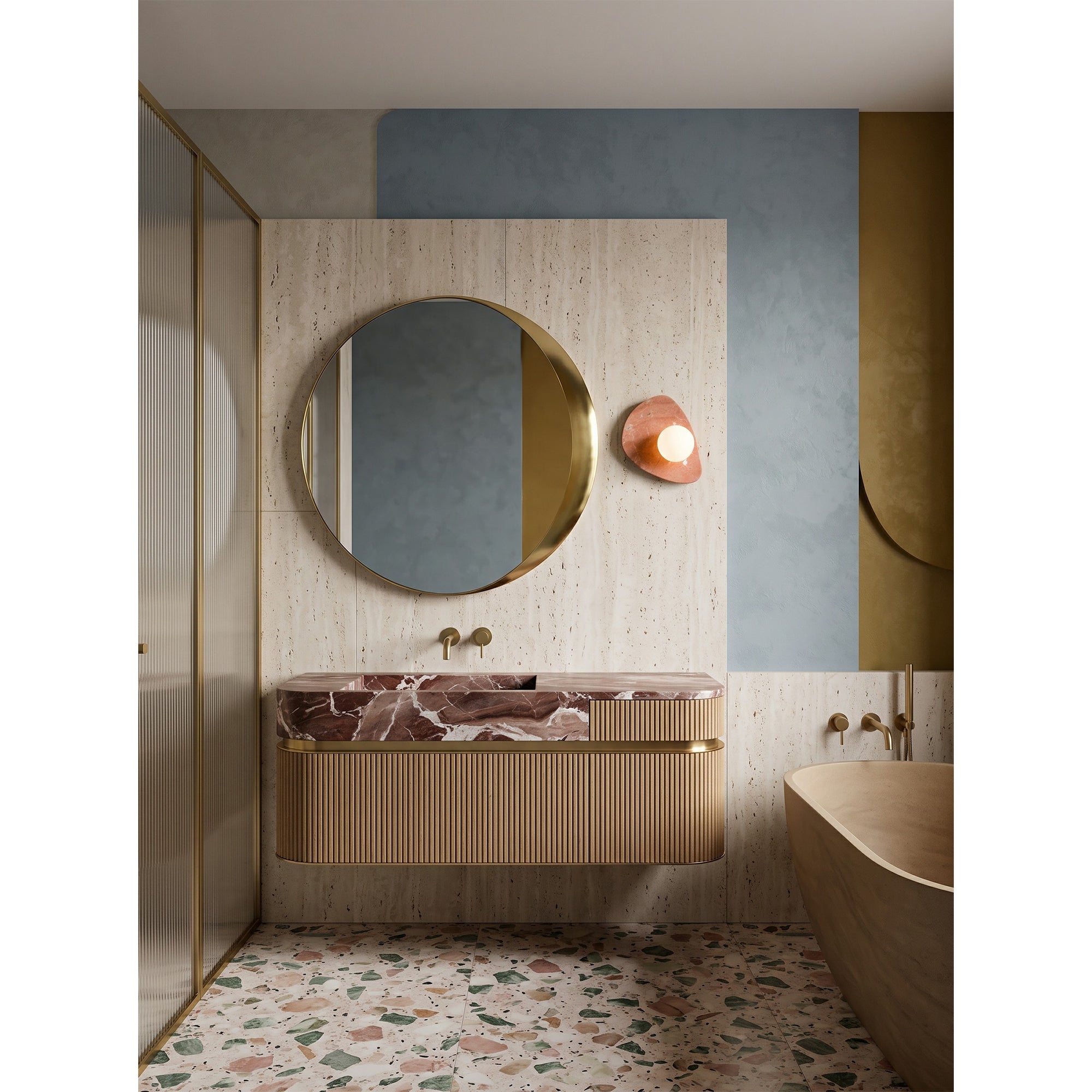 Petriva Marble Wall Sconce
