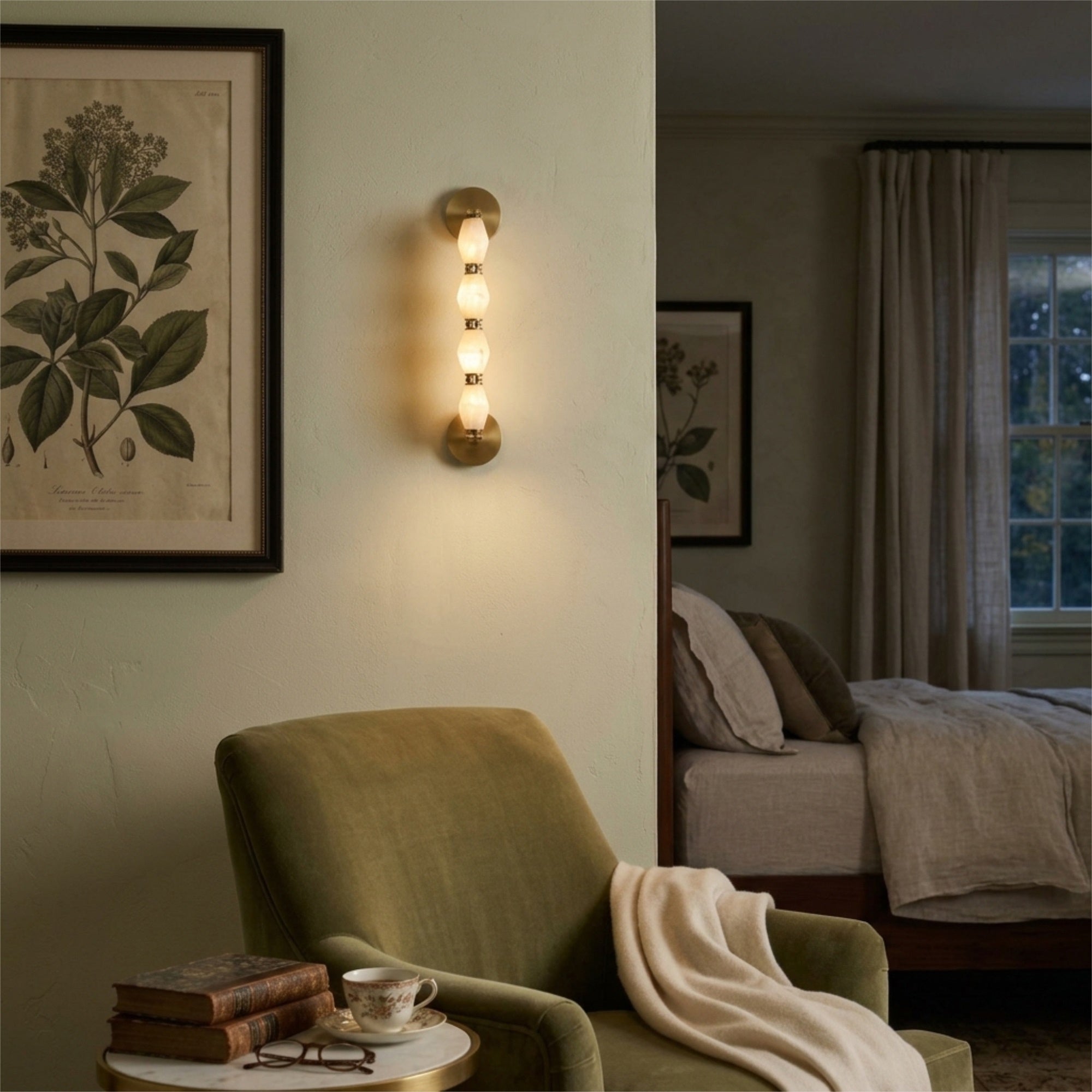 Pillar Alabaster Wall Sconce