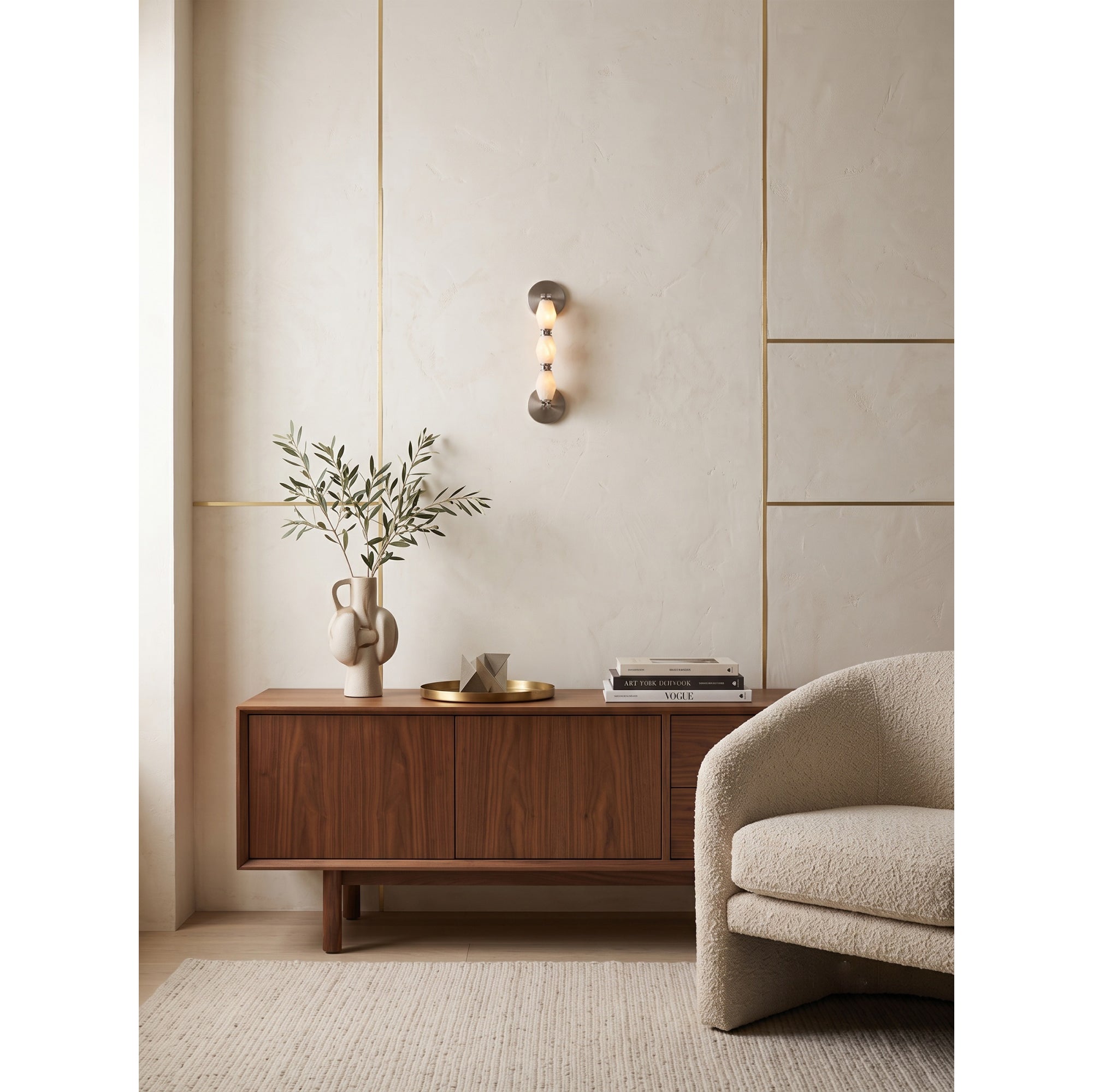 Pillar Alabaster Wall Sconce