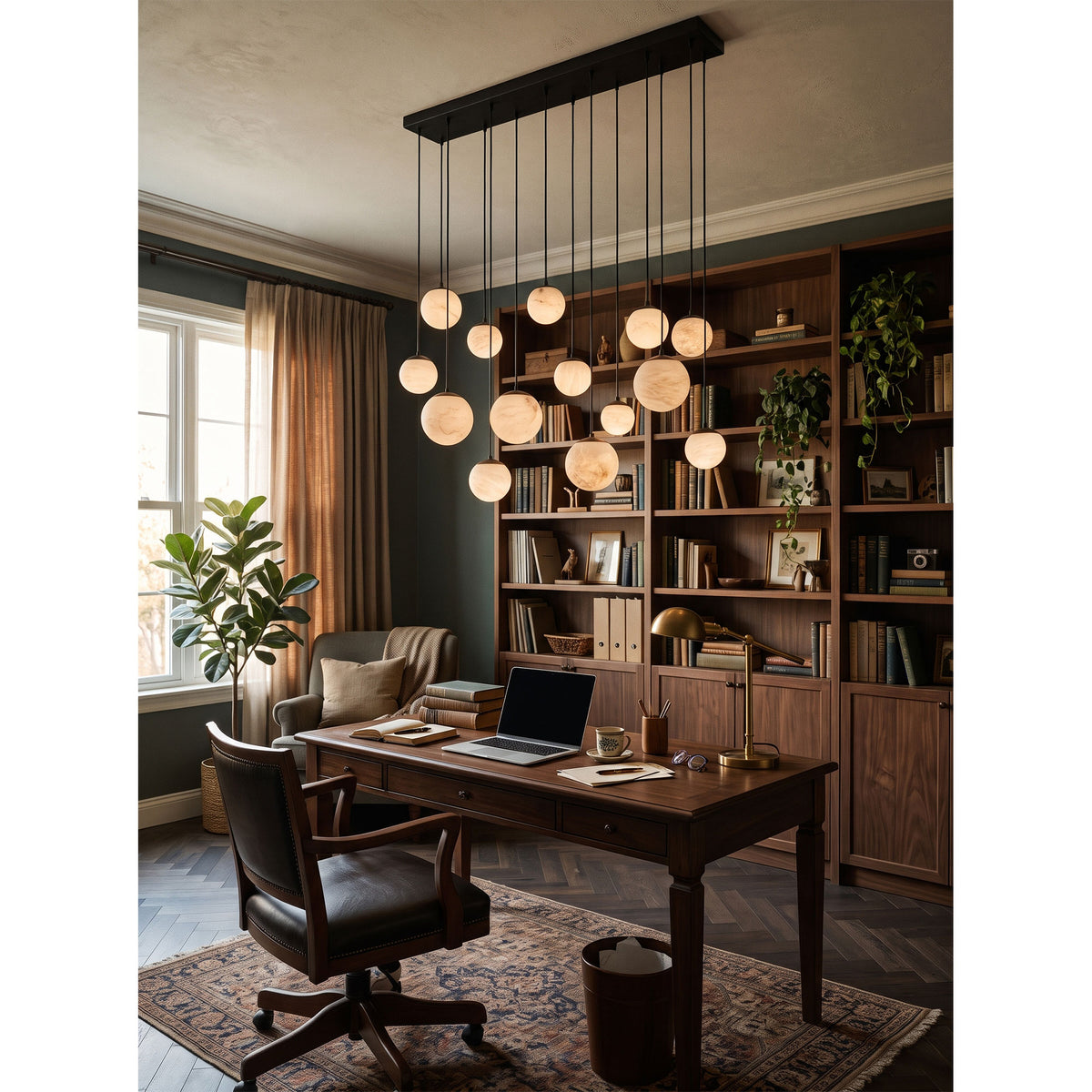 Pluvia Alabaster Cluster Chandelier