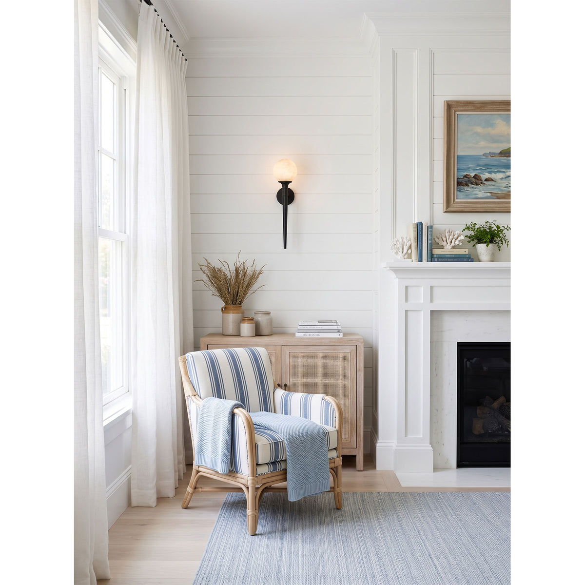 Aplique de pared Prescott Tail de alabastro