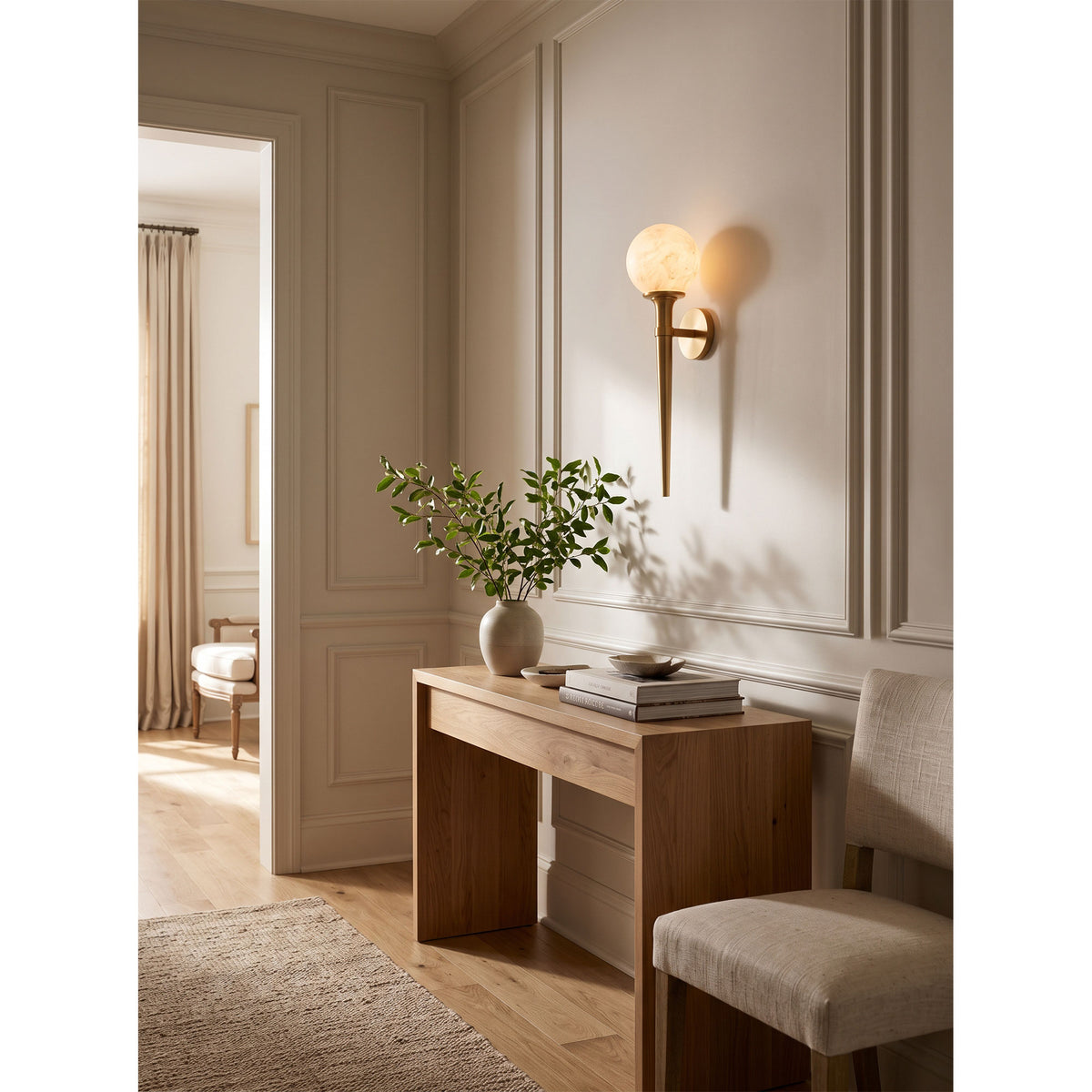 Aplique de pared Prescott Tail de alabastro