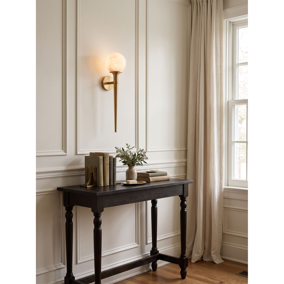 Aplique de pared Prescott Tail de alabastro