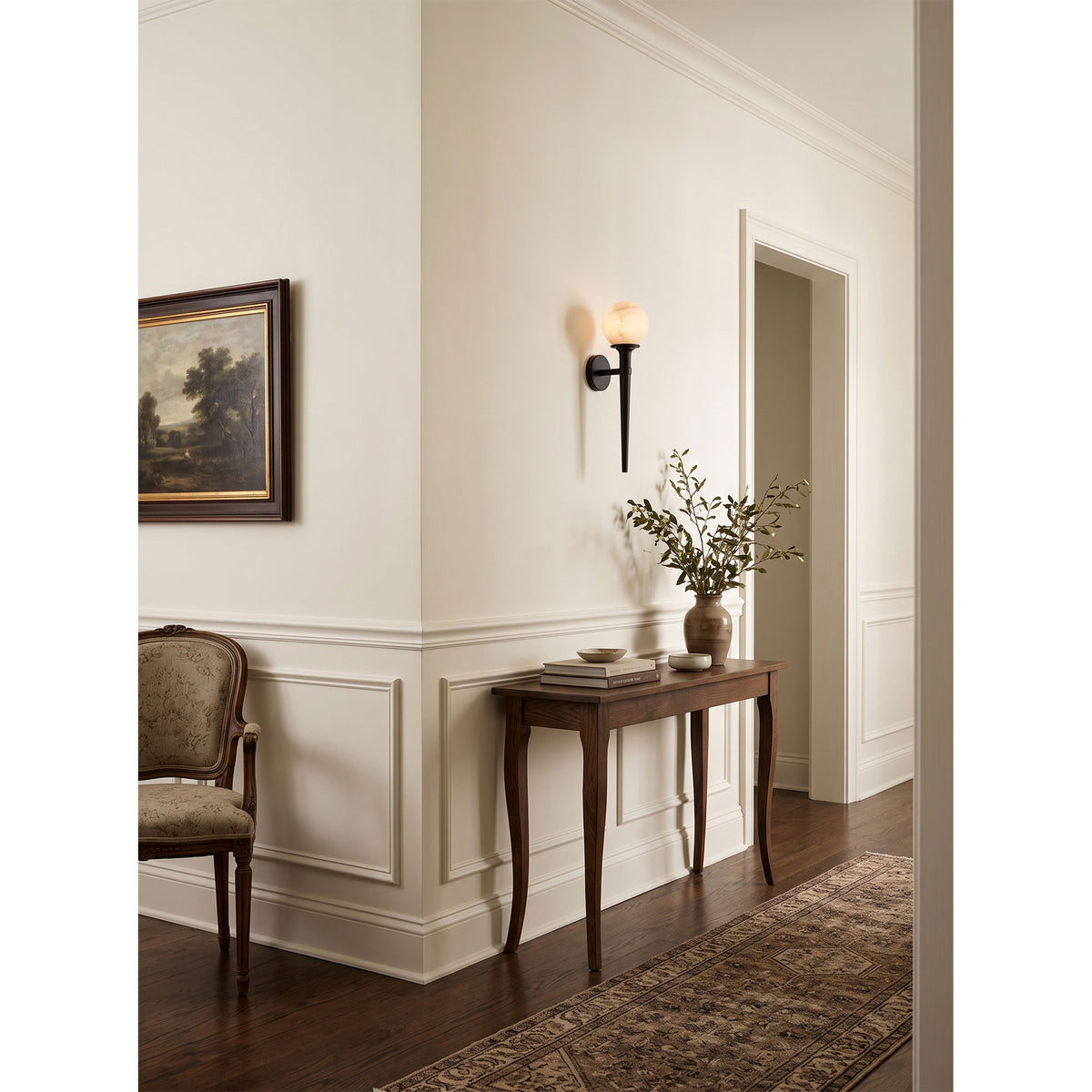 Aplique de pared Prescott Tail de alabastro