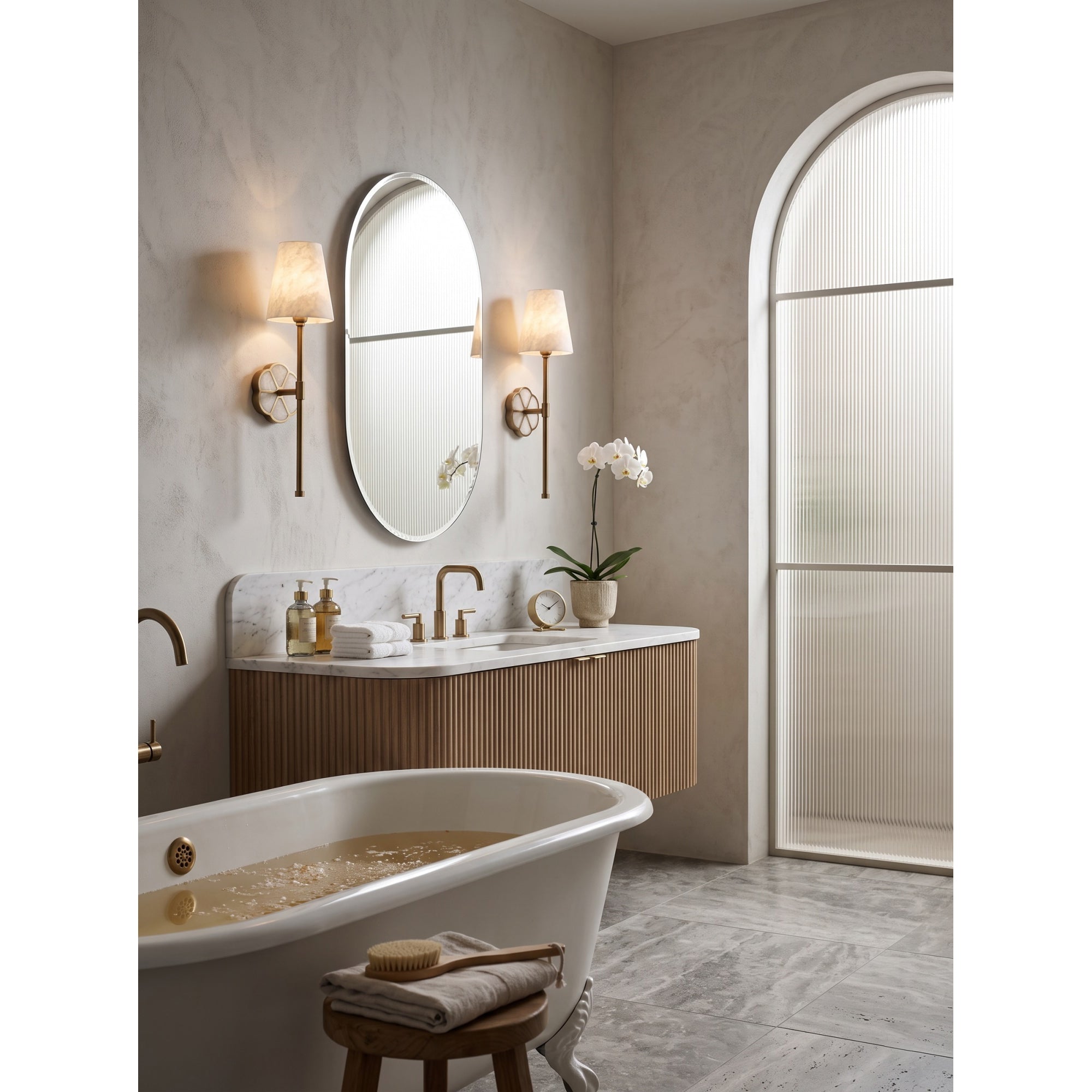 Ramona Alabaster Wall Sconce