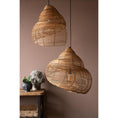 Load image into Gallery viewer, Rattan Spiral Shell Pendant Lamp

