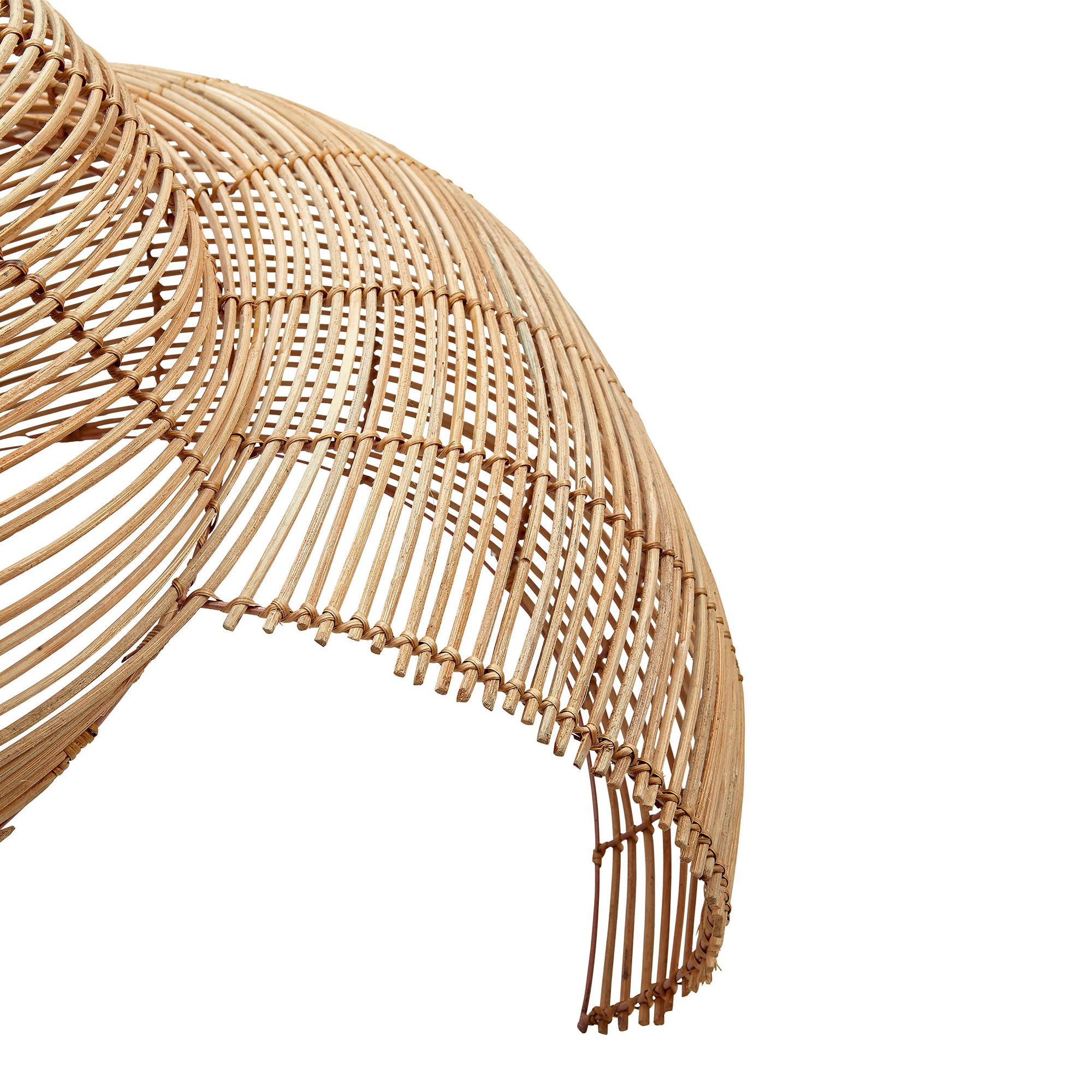 Rattan Spiral Shell Pendant Lamp