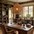 Load image into Gallery viewer, Rattan Spiral Shell Pendant Lamp
