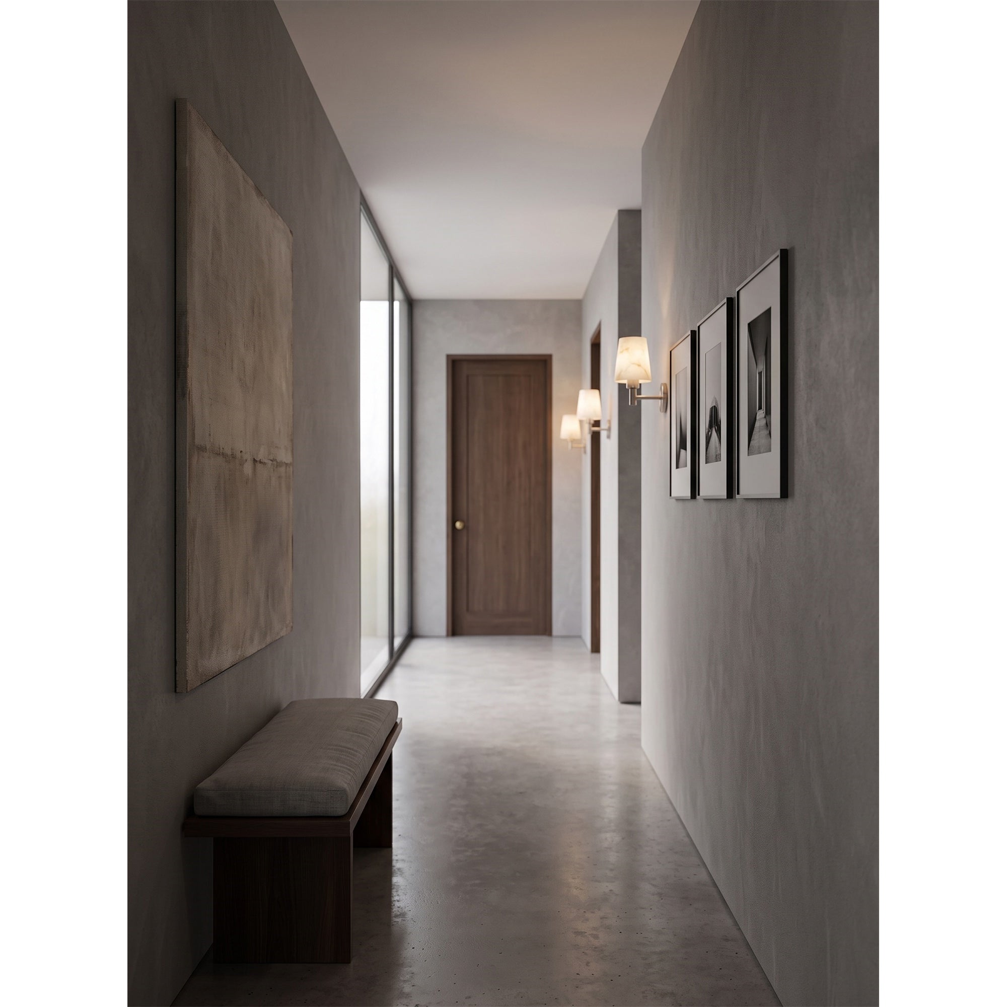 Rhodes Alabaster Short Wall Sconce