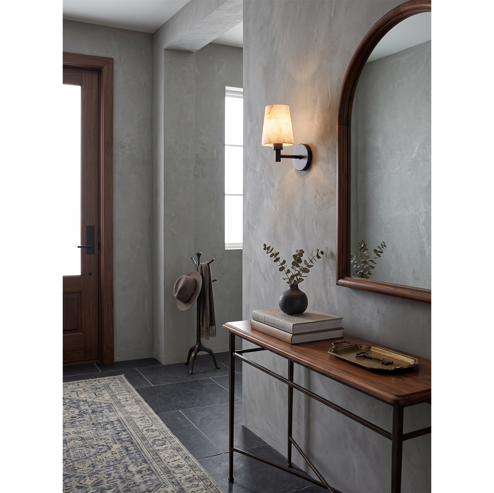 Rhodes Alabaster Short Wall Sconce
