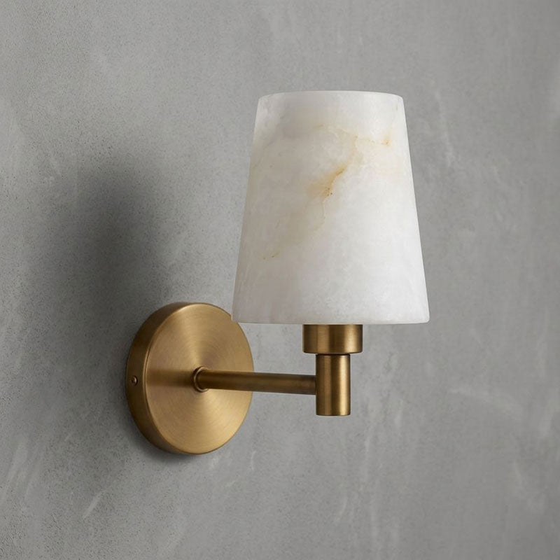 Rhodes Alabaster Short Wall Sconce