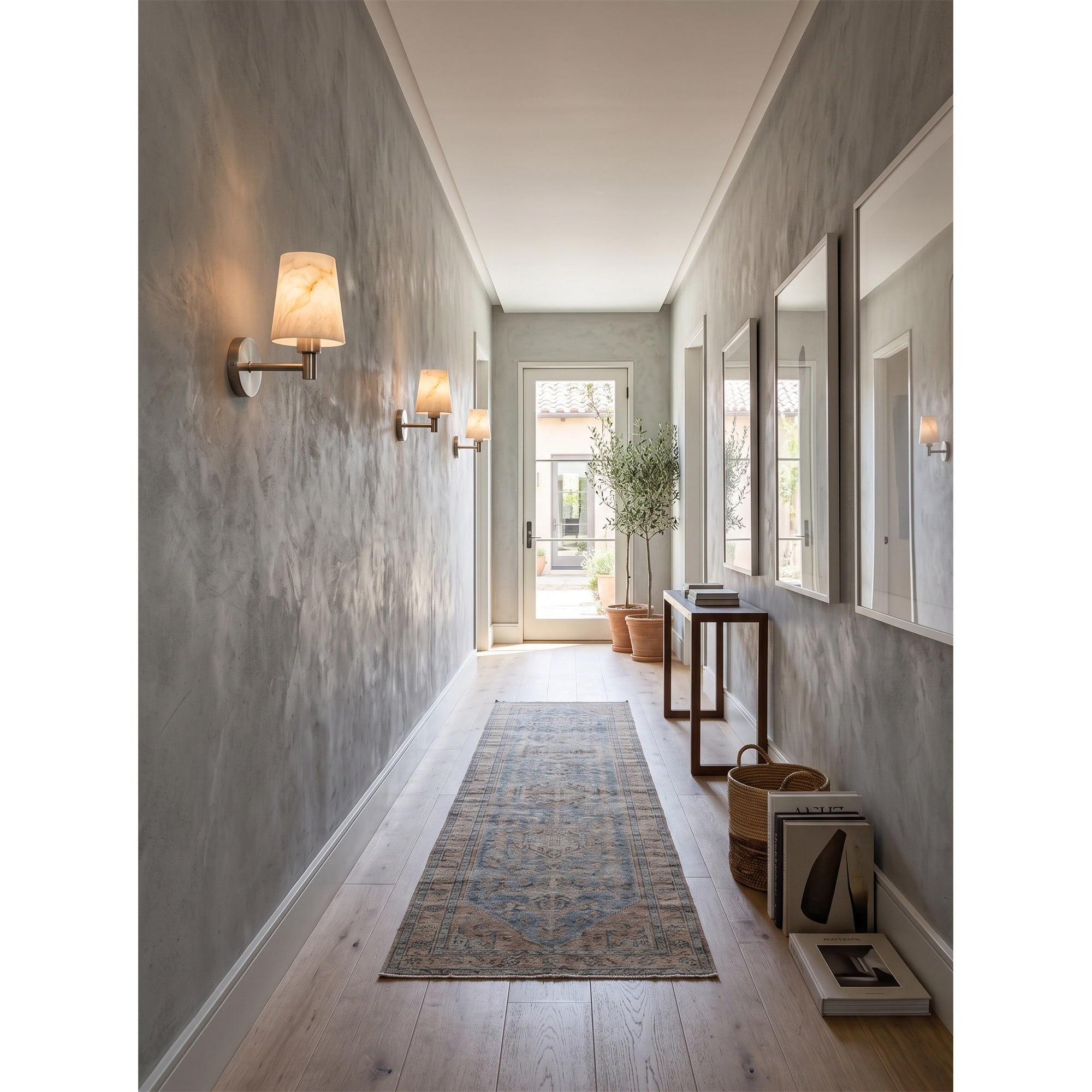 Rhodes Alabaster Short Wall Sconce