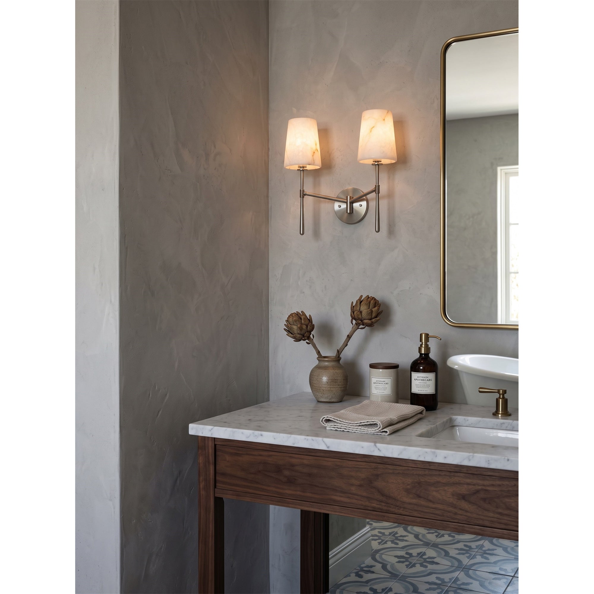 Rhodes Alabaster Wall Sconce