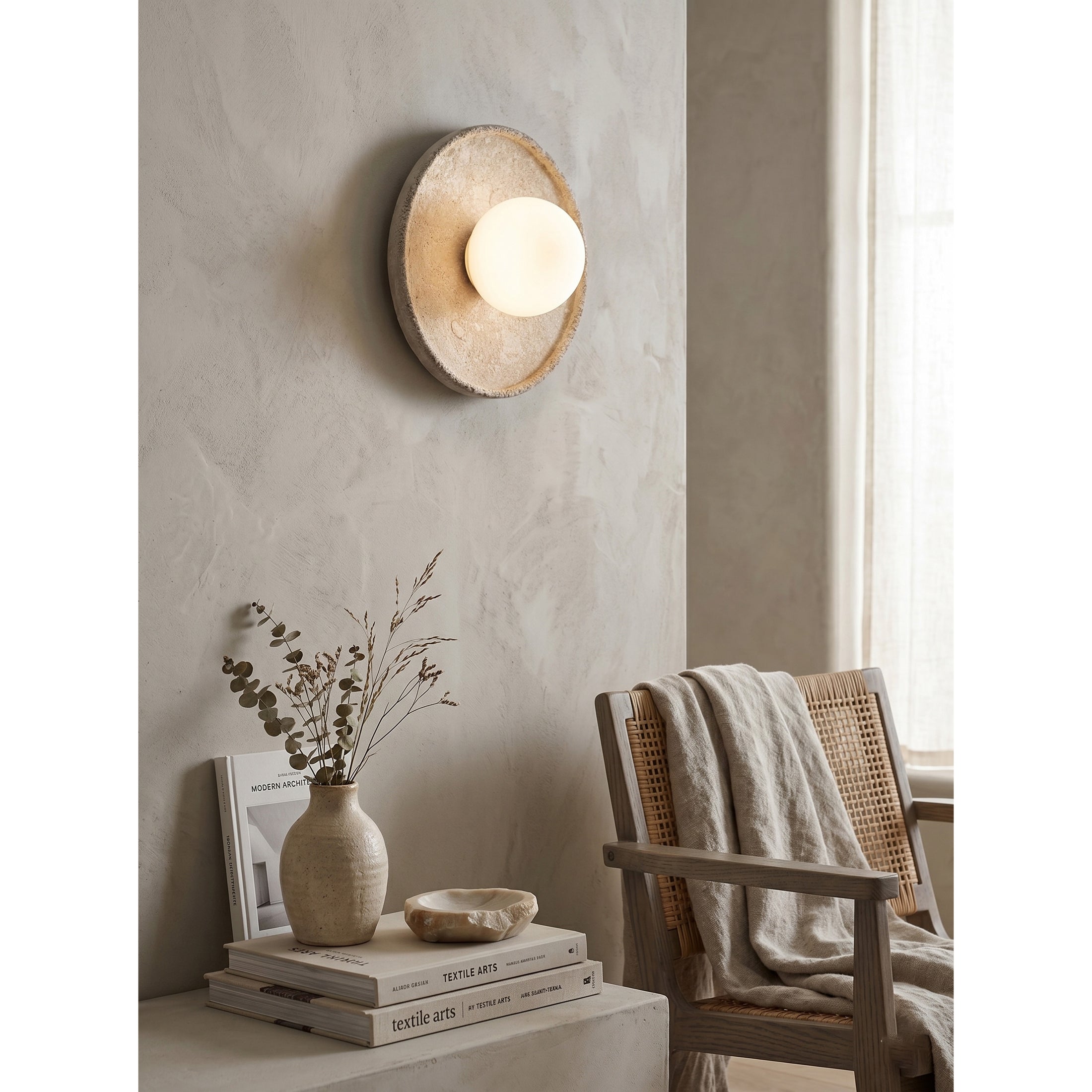 Riley Travertine Wall Sconce
