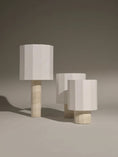 Load image into Gallery viewer, Roma Dodecagon Travertine Table Lamp
