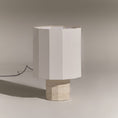Load image into Gallery viewer, Roma Dodecagon Travertine Table Lamp
