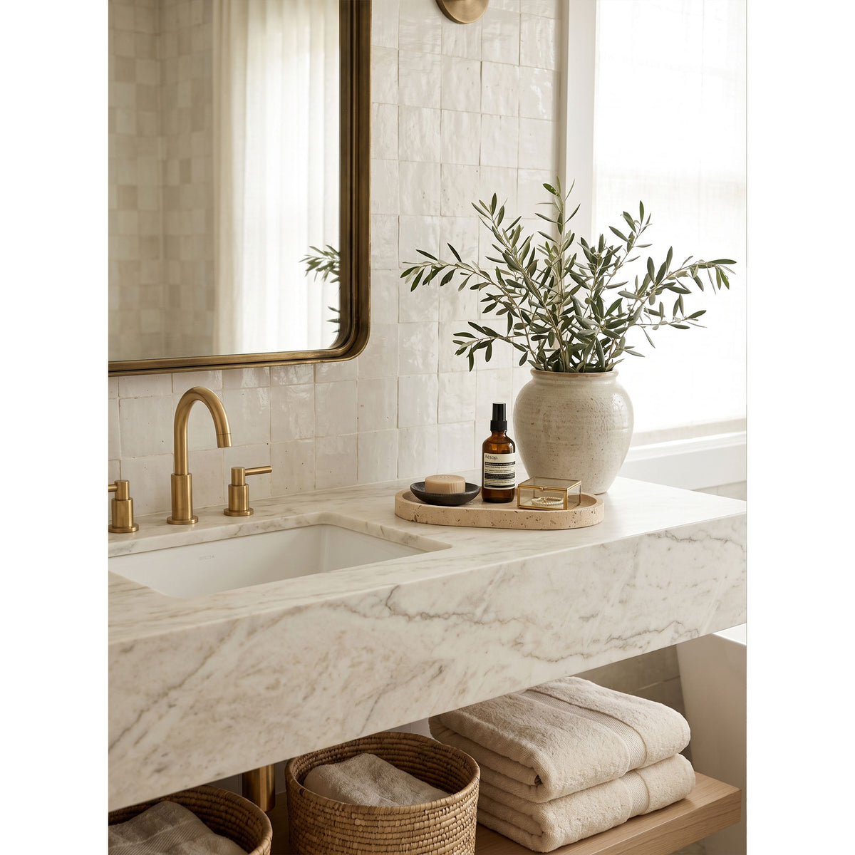 Sahara Travertine Tray