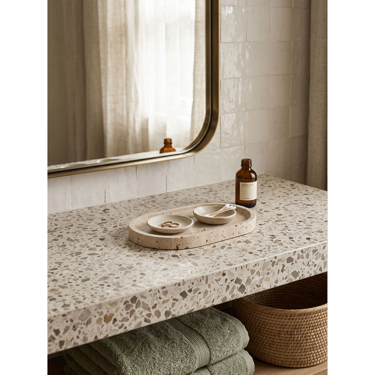Sahara Travertine Tray