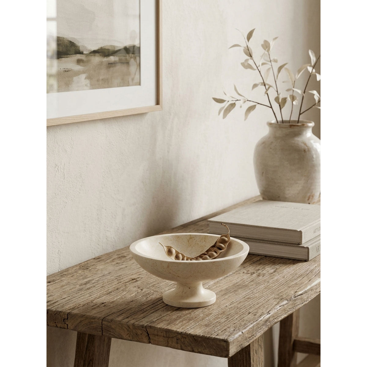 Savannah Stone Pedestal Bowl