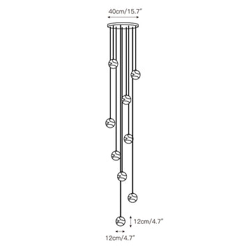 Savina Alabaster Chandelier – detail 6 — Dimension drawings 4