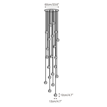 Savina Alabaster Chandelier – detail 10 — Dimension drawings 8