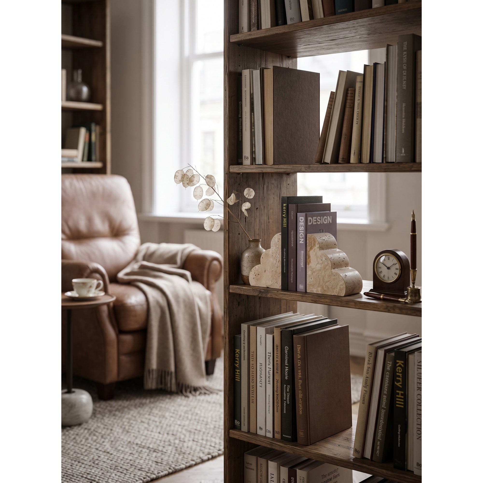 Scala Travertine Bookends