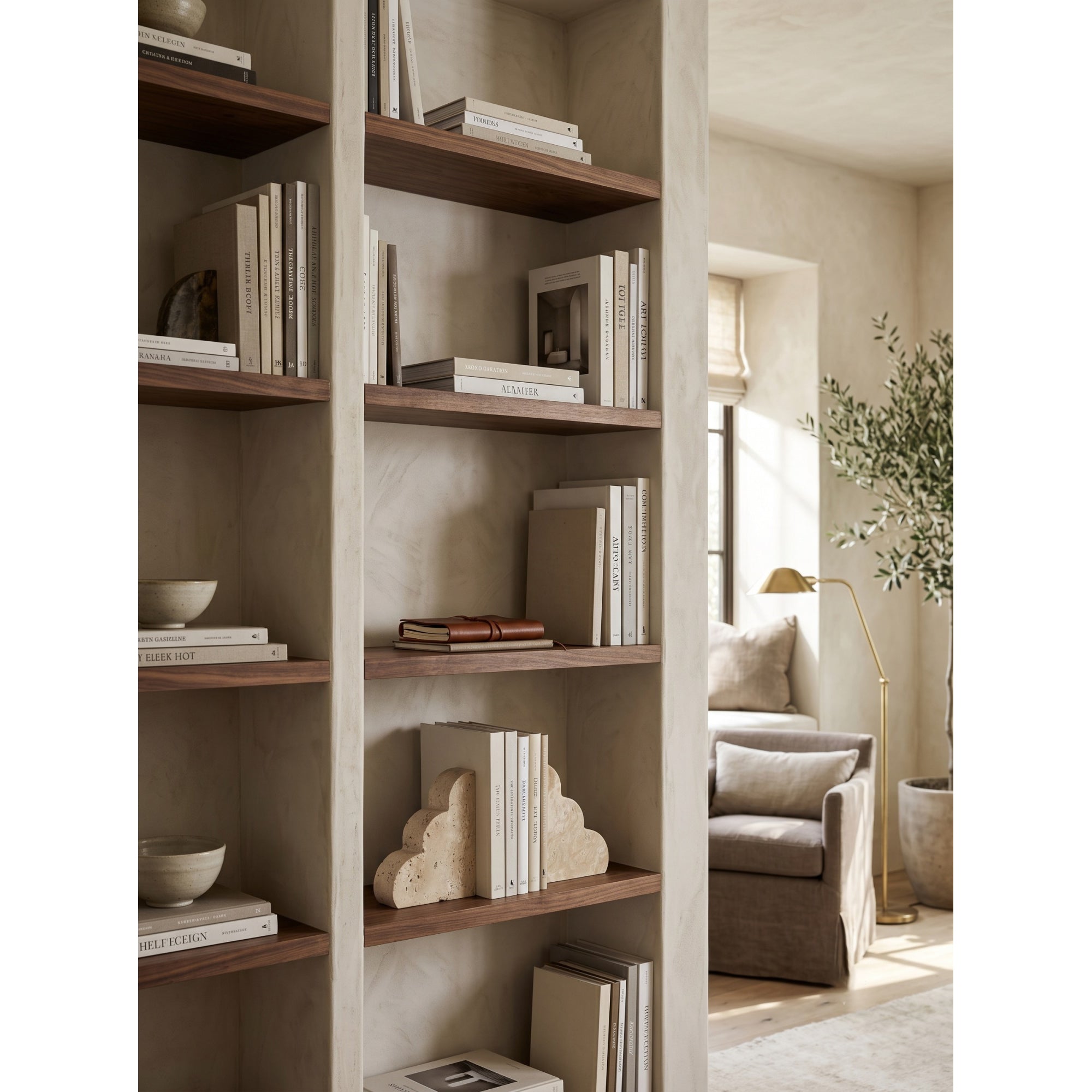 Scala Travertine Bookends