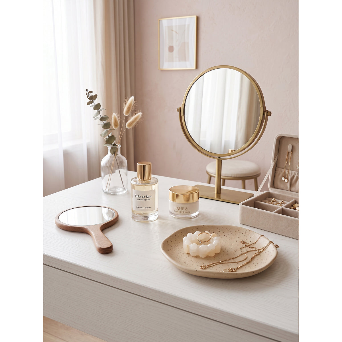 Scalloped Marble Catchall Dish