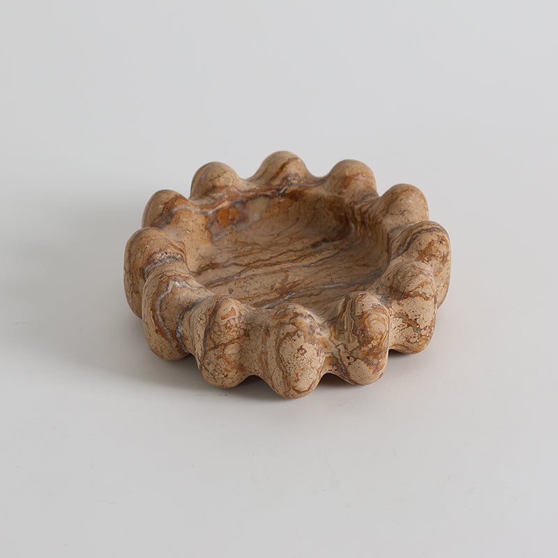 Scalloped Marble Catchall Dish