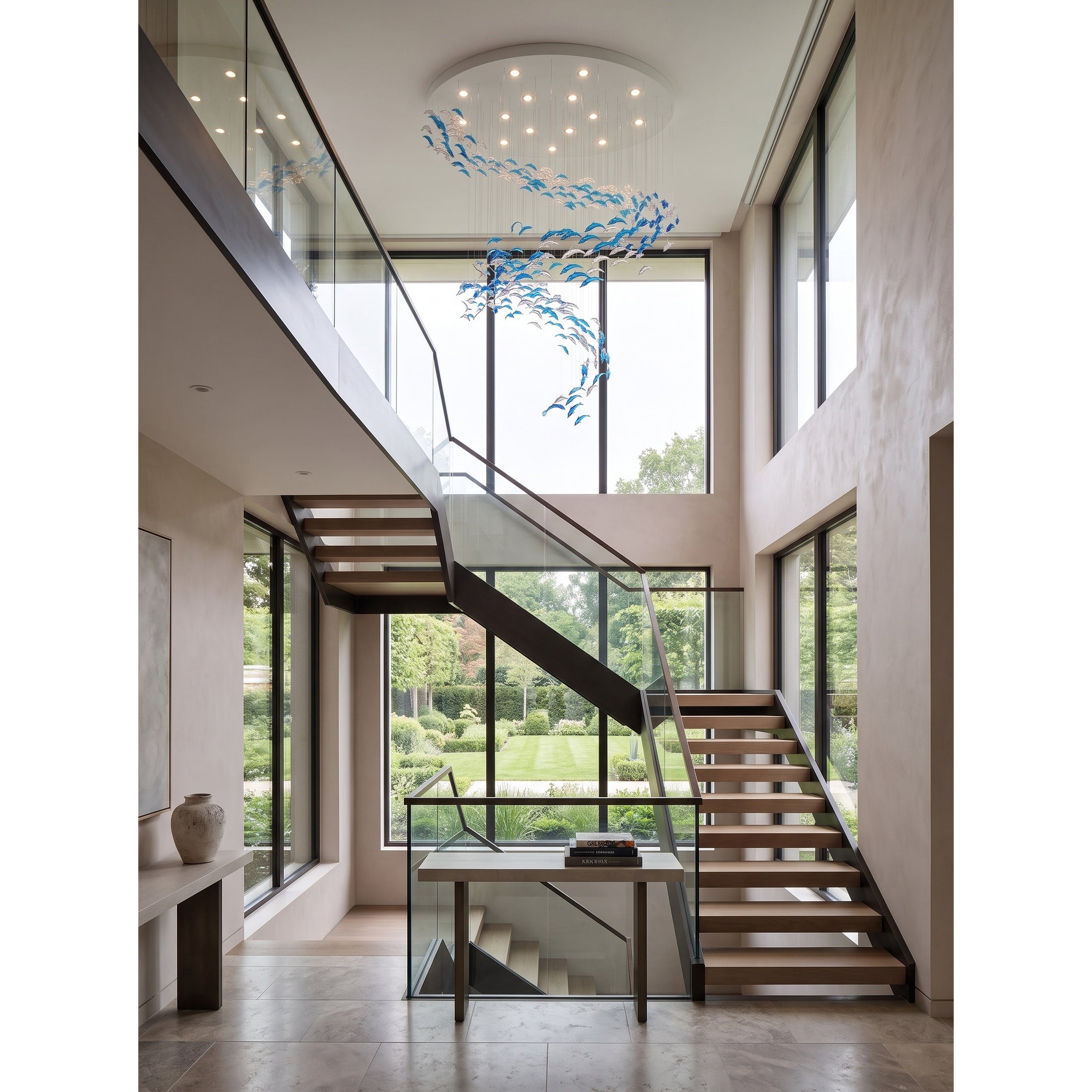 Schole Glass Fish Chandelier
