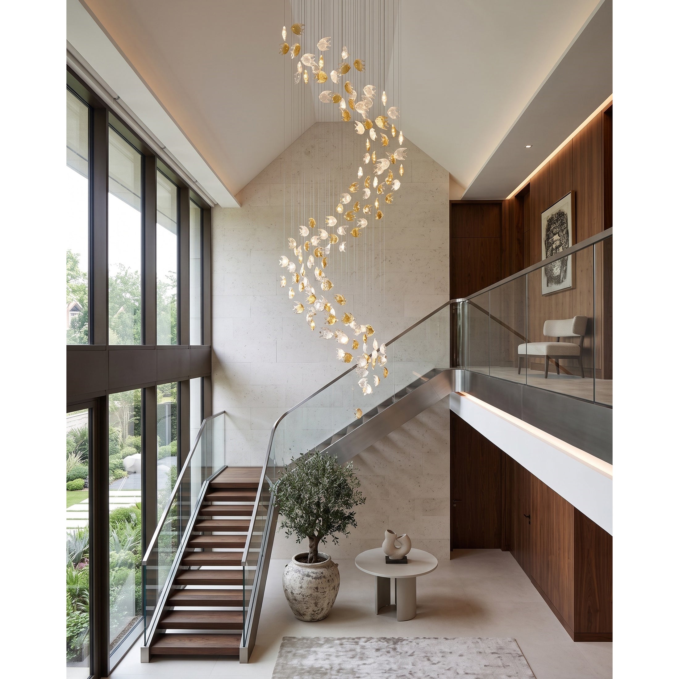 Schole Glass Fish Chandelier