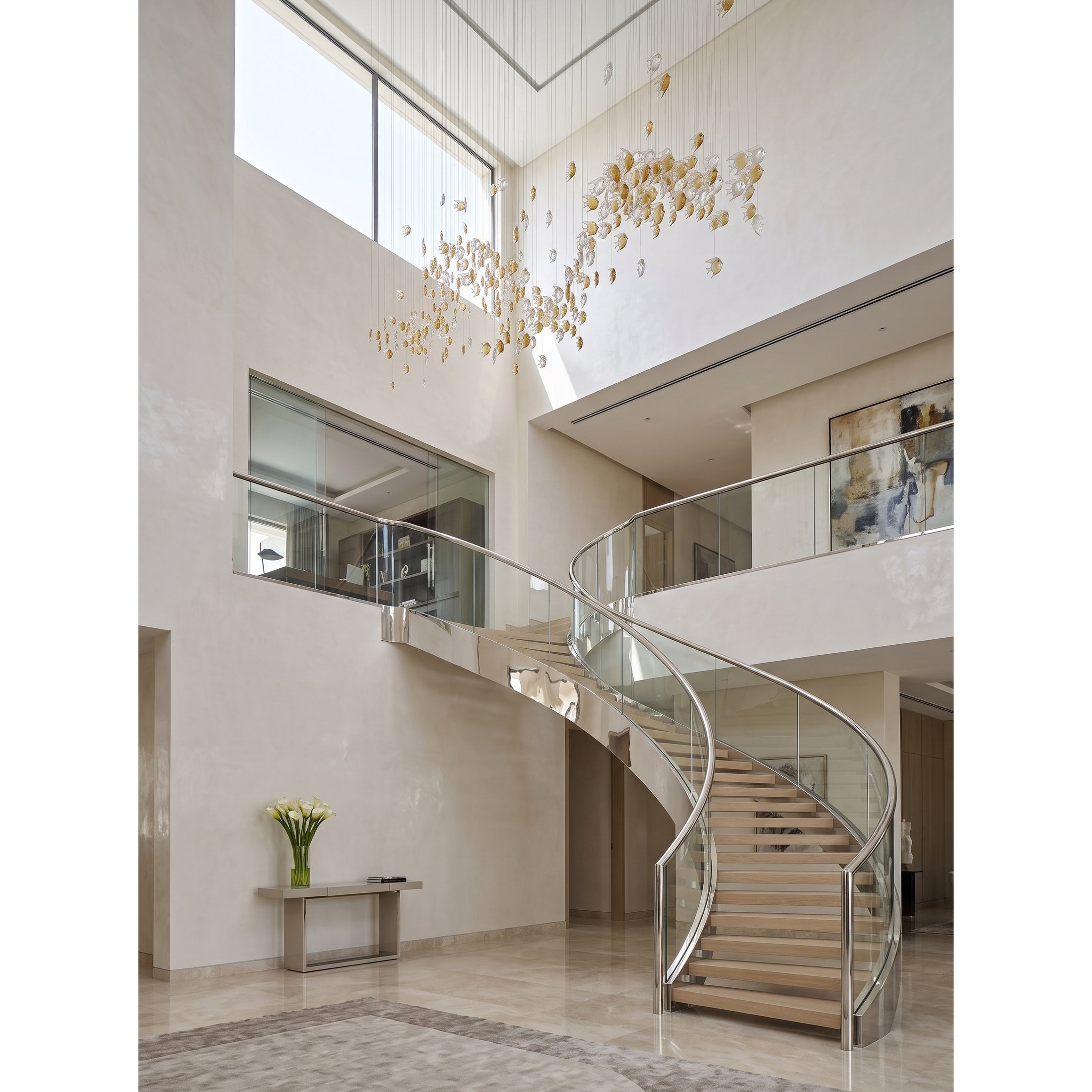Schole Glass Fish Chandelier