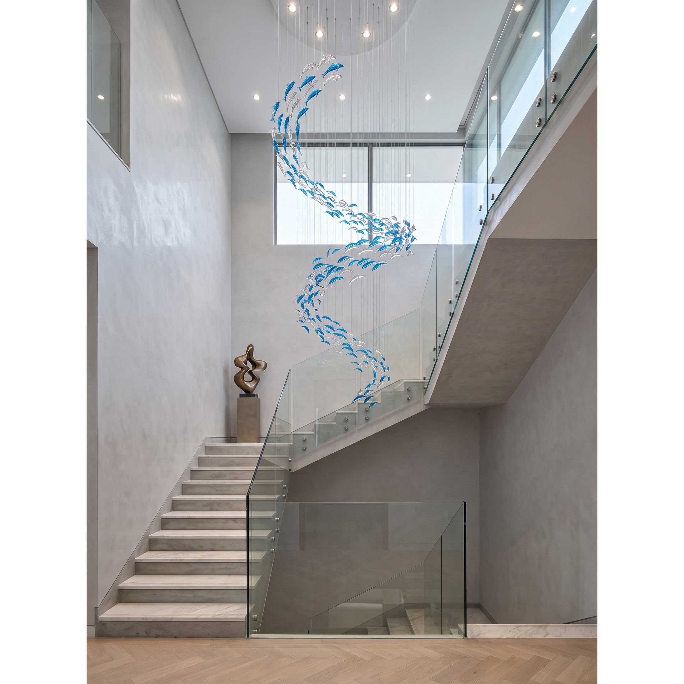 Schole Glass Fish Chandelier