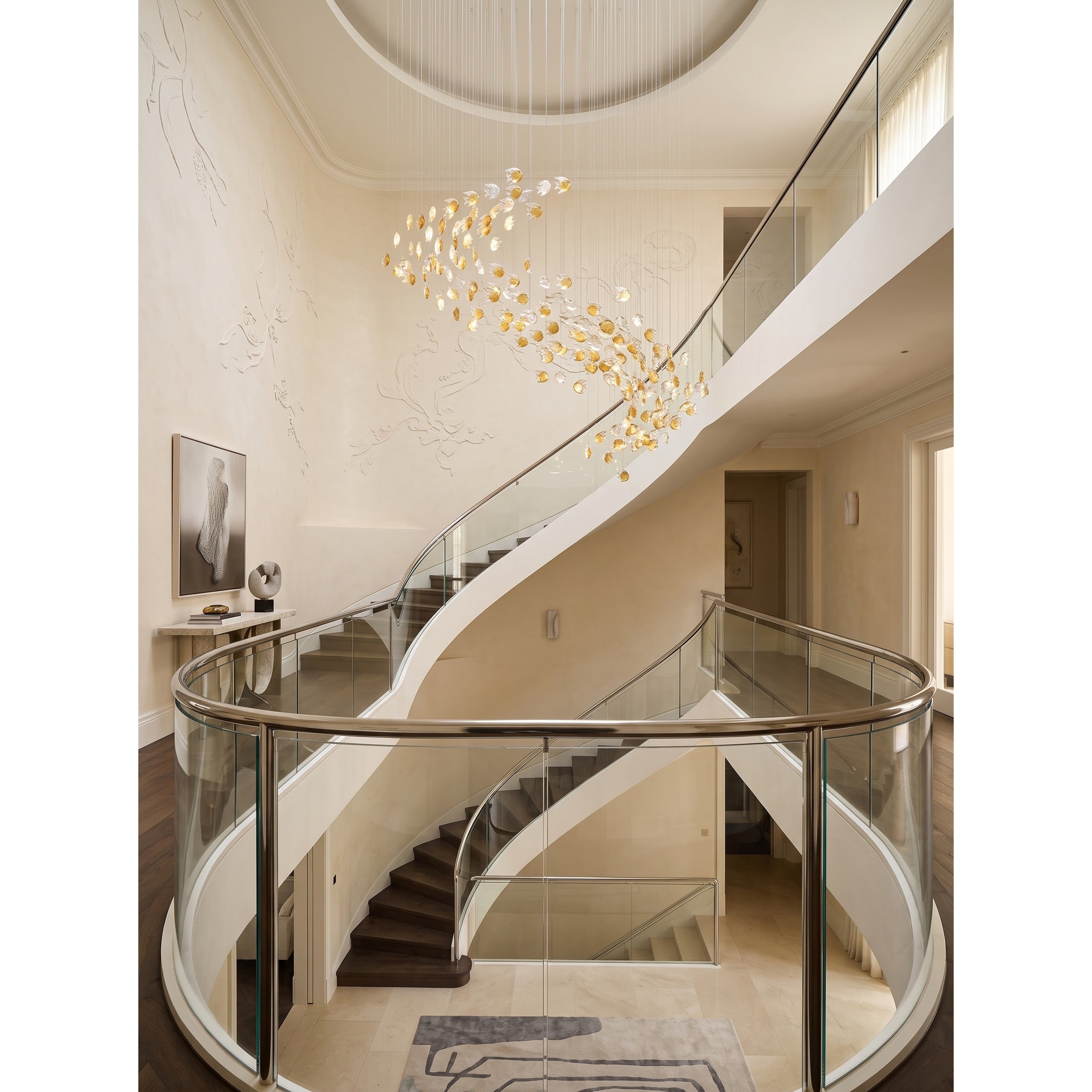 Schole Glass Fish Chandelier