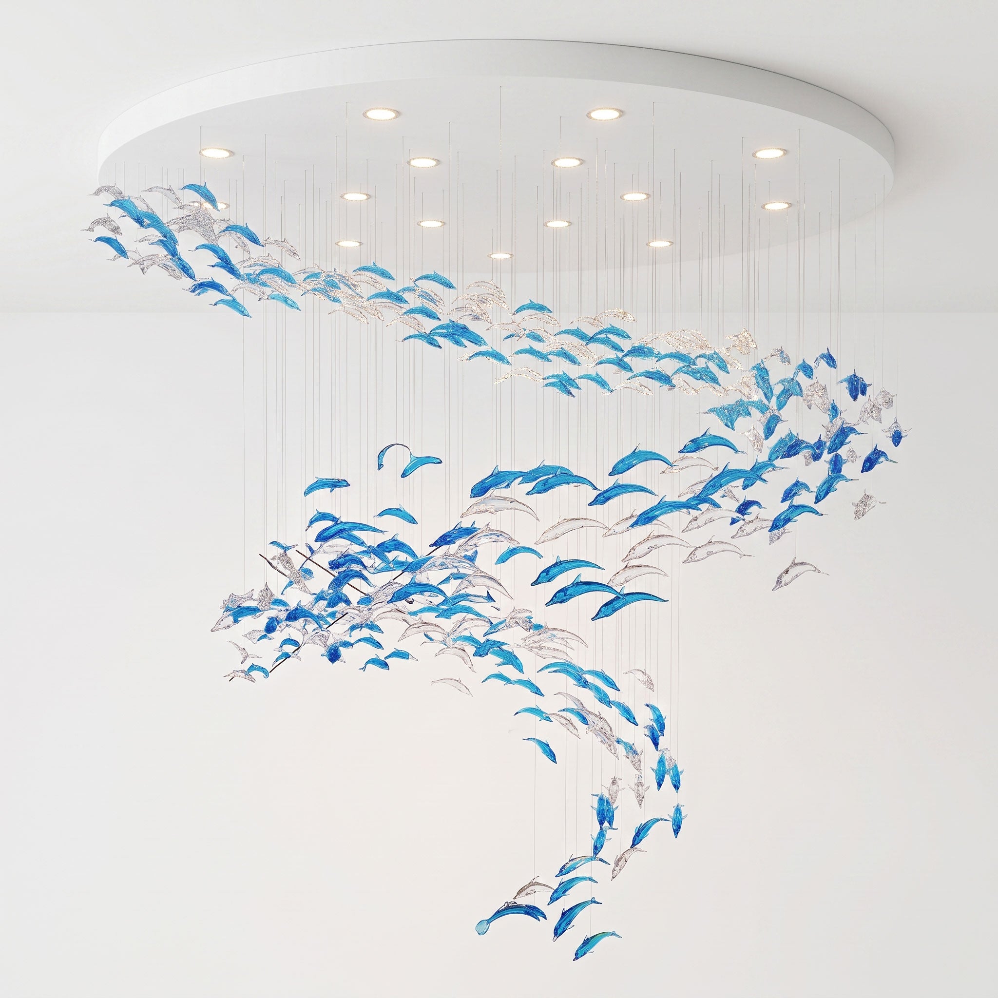 Schole Glass Fish Chandelier