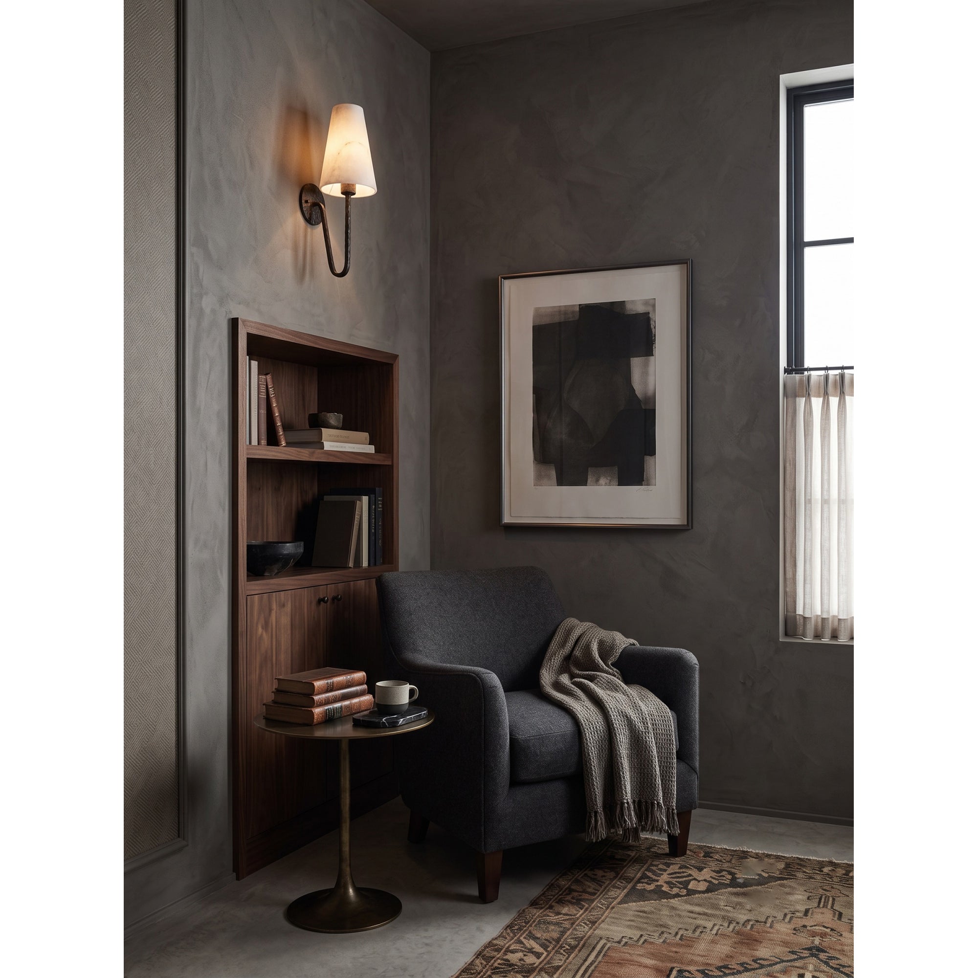 Scoop Alabaster Wall Sconce
