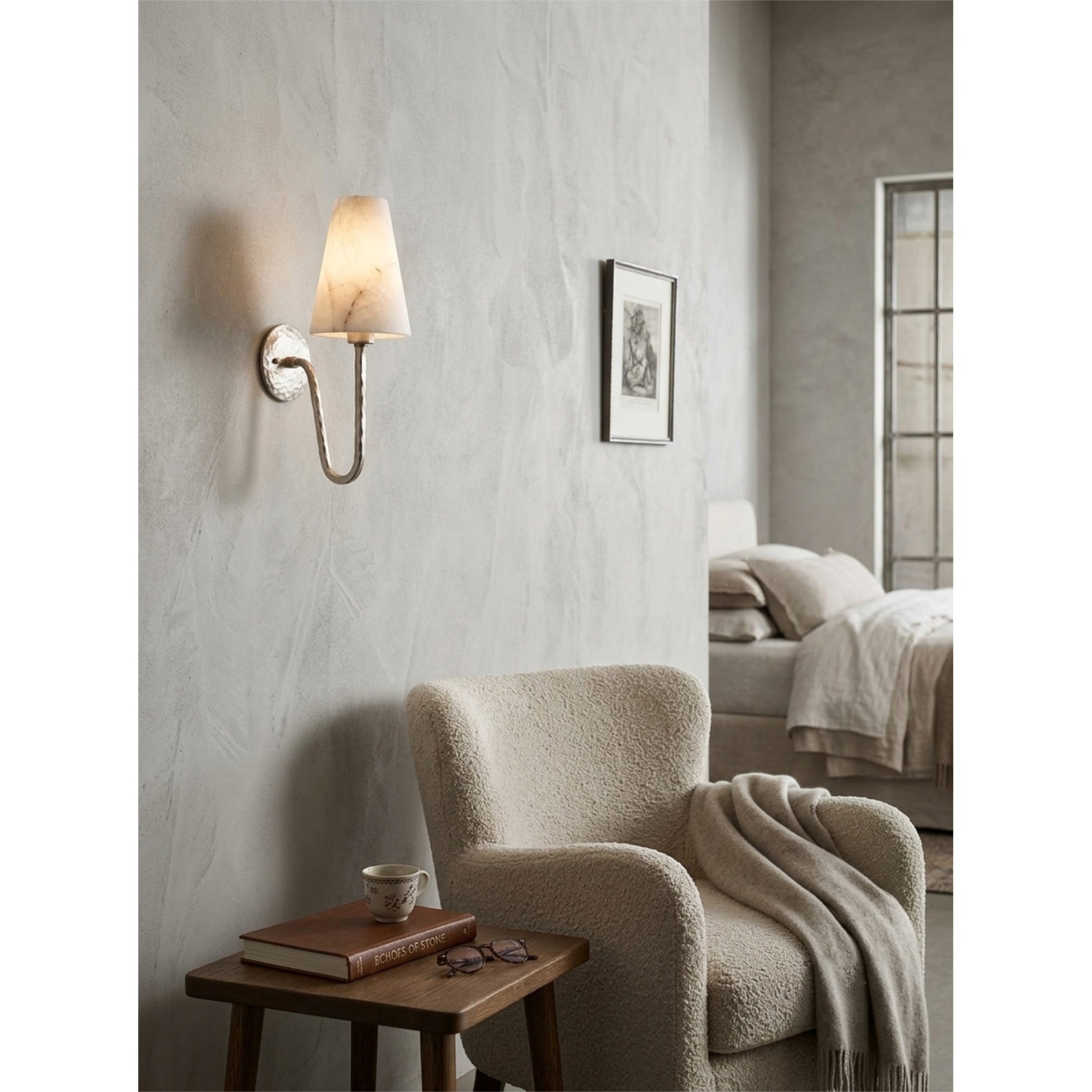 Scoop Alabaster Wall Sconce