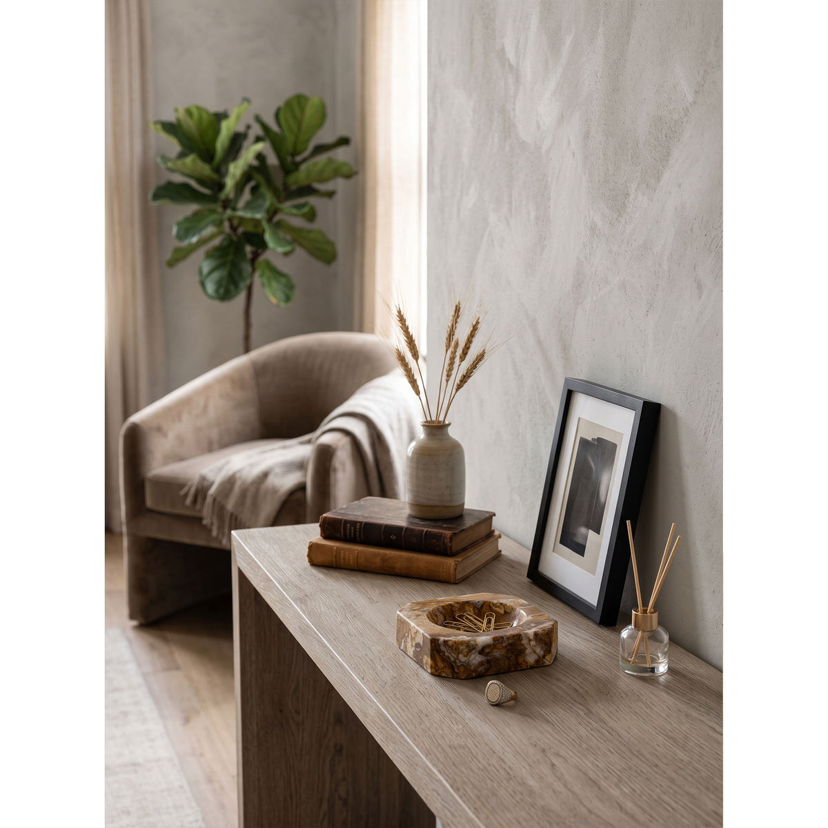 Sedona Hexagonal Marble Catchall Dish