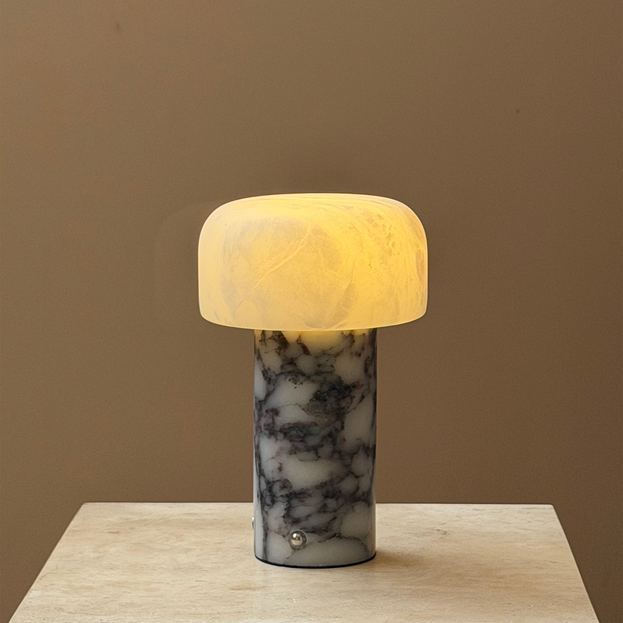 Sorvane Marble Alabaster Table Lamp (Built-in Battery)