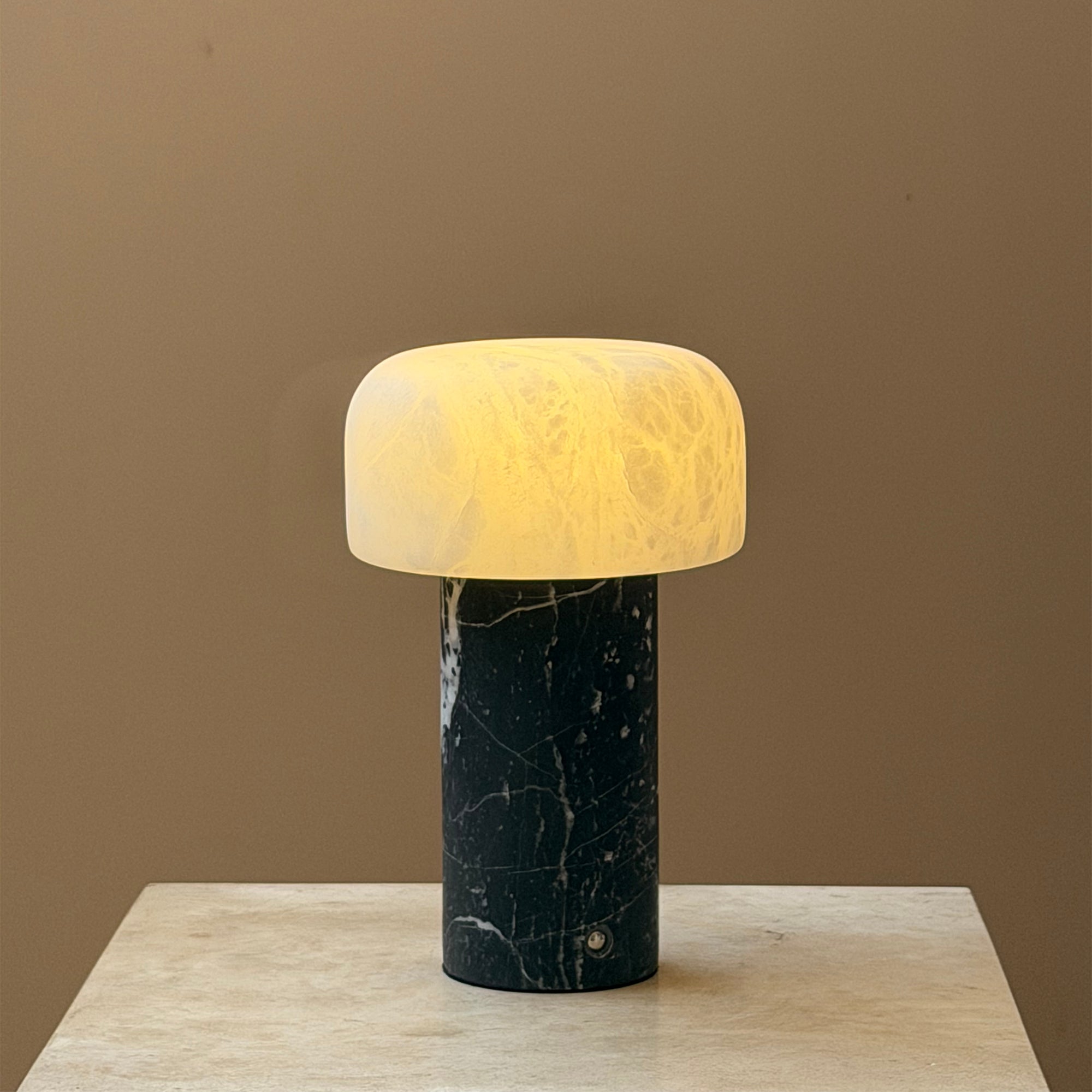 Sorvane Marble Alabaster Table Lamp (Built-in Battery)